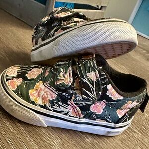 Vans Kids Floral Black Sneakers